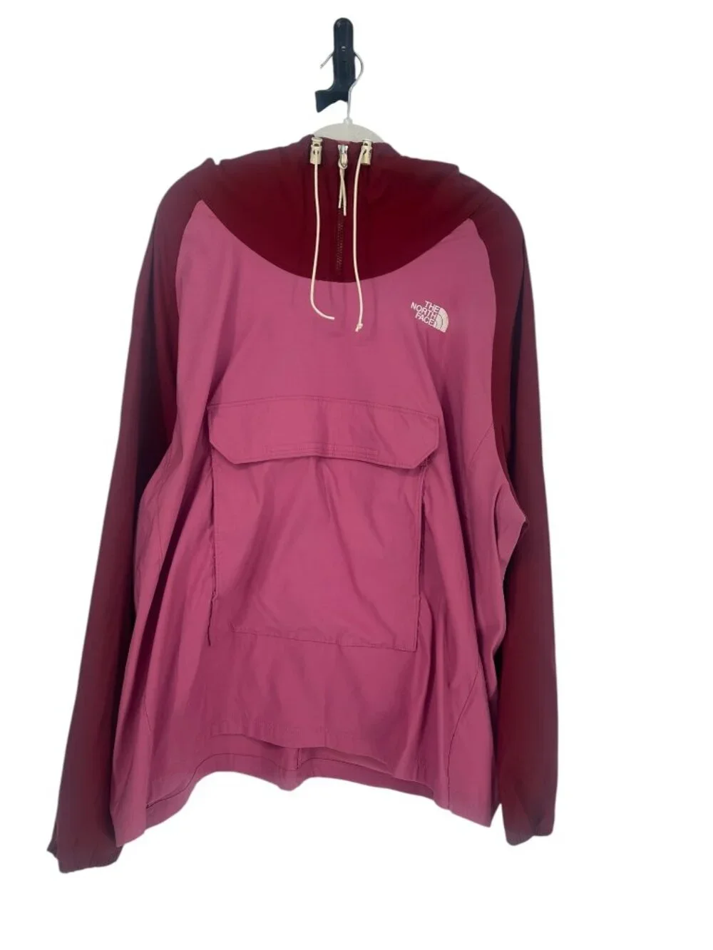 The North Face Jacket XXL Pink Burgundy Half Zip Anorak Hoodie Utility Gorpcore